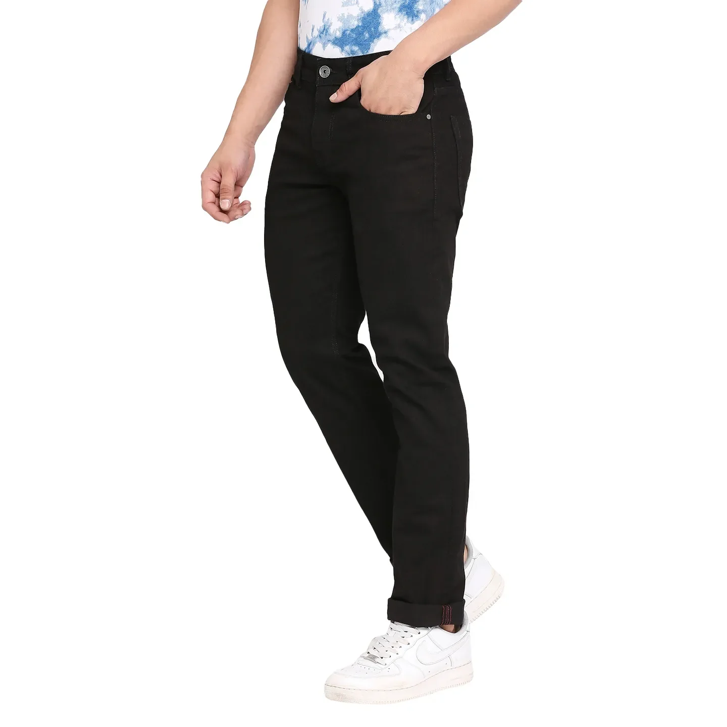 Blue Slim Straight Fit Men's Denims by Being Human Clothing - Image 2