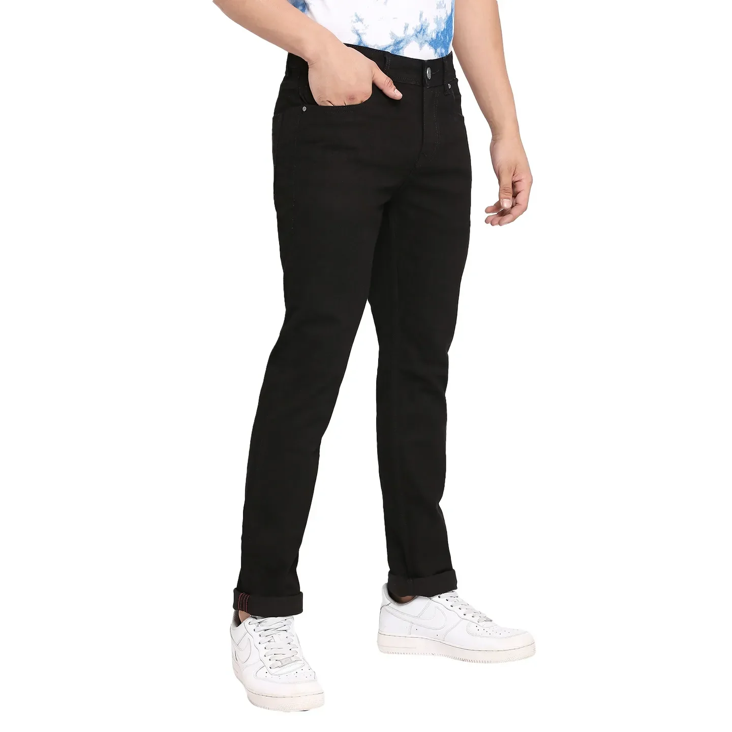 Blue Slim Straight Fit Men's Denims by Being Human Clothing - Image 3