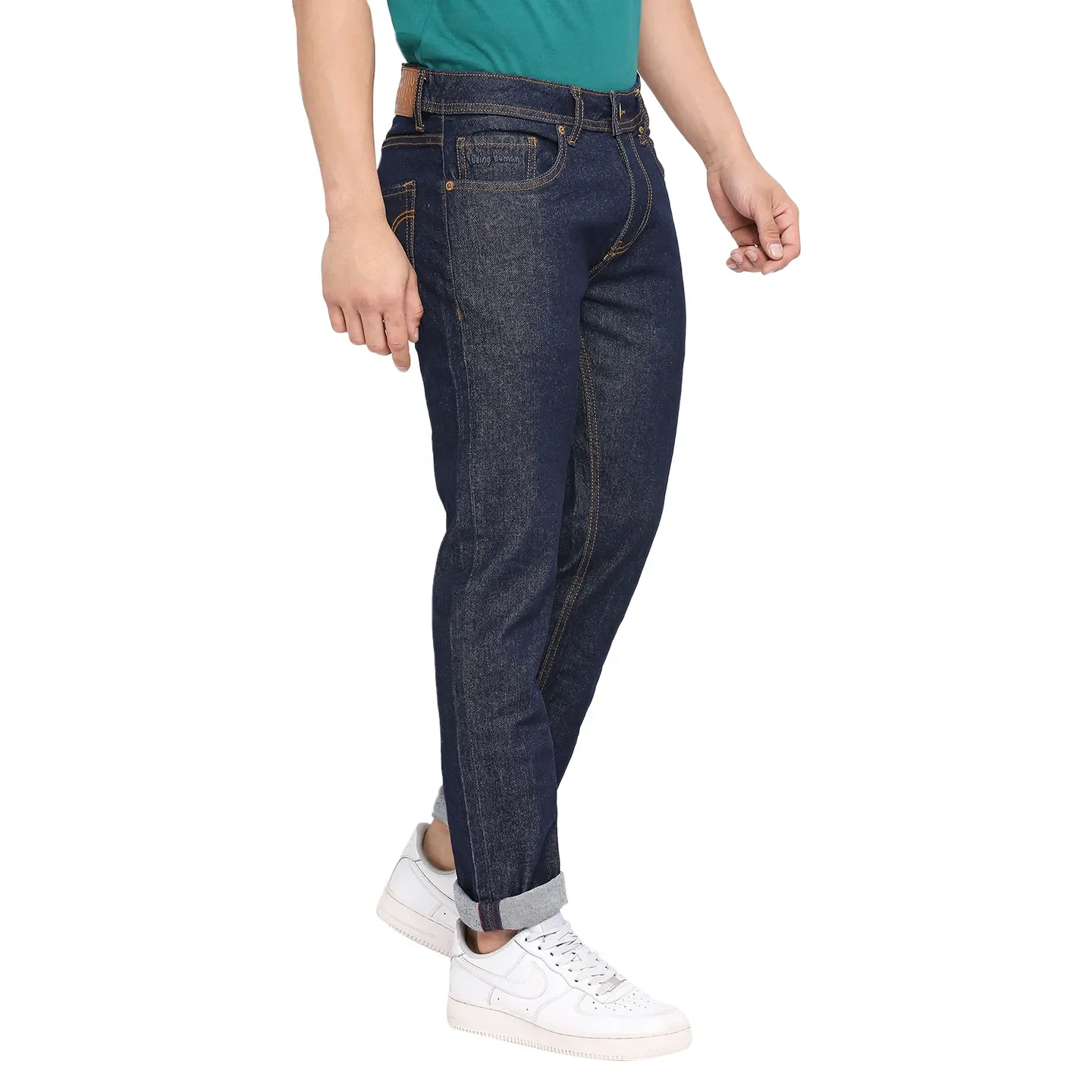 Blue Slim Straight Fit Men's Denims by Being Human Clothing - Image 3