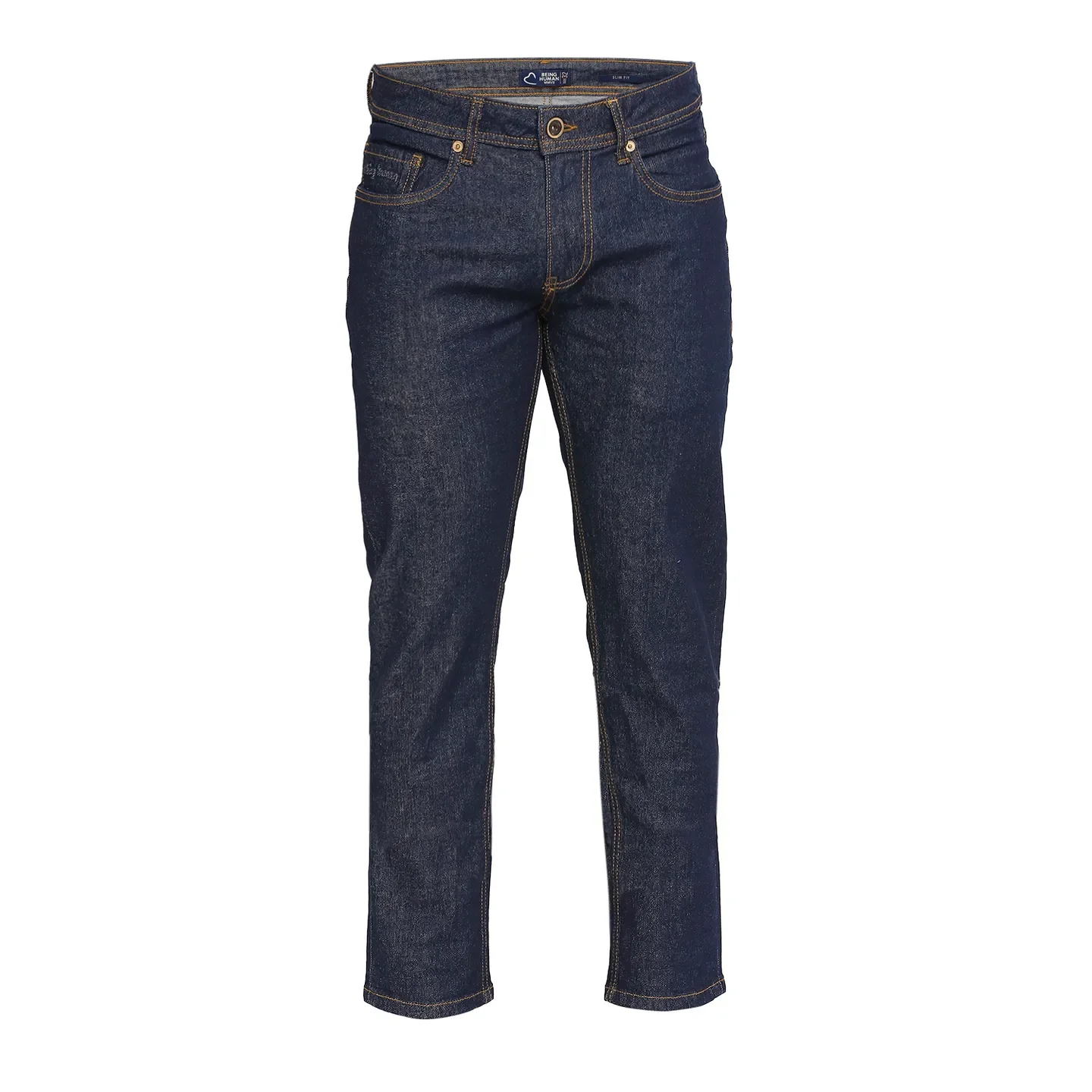 Blue Slim Straight Fit Men's Denims by Being Human Clothing - Image 7