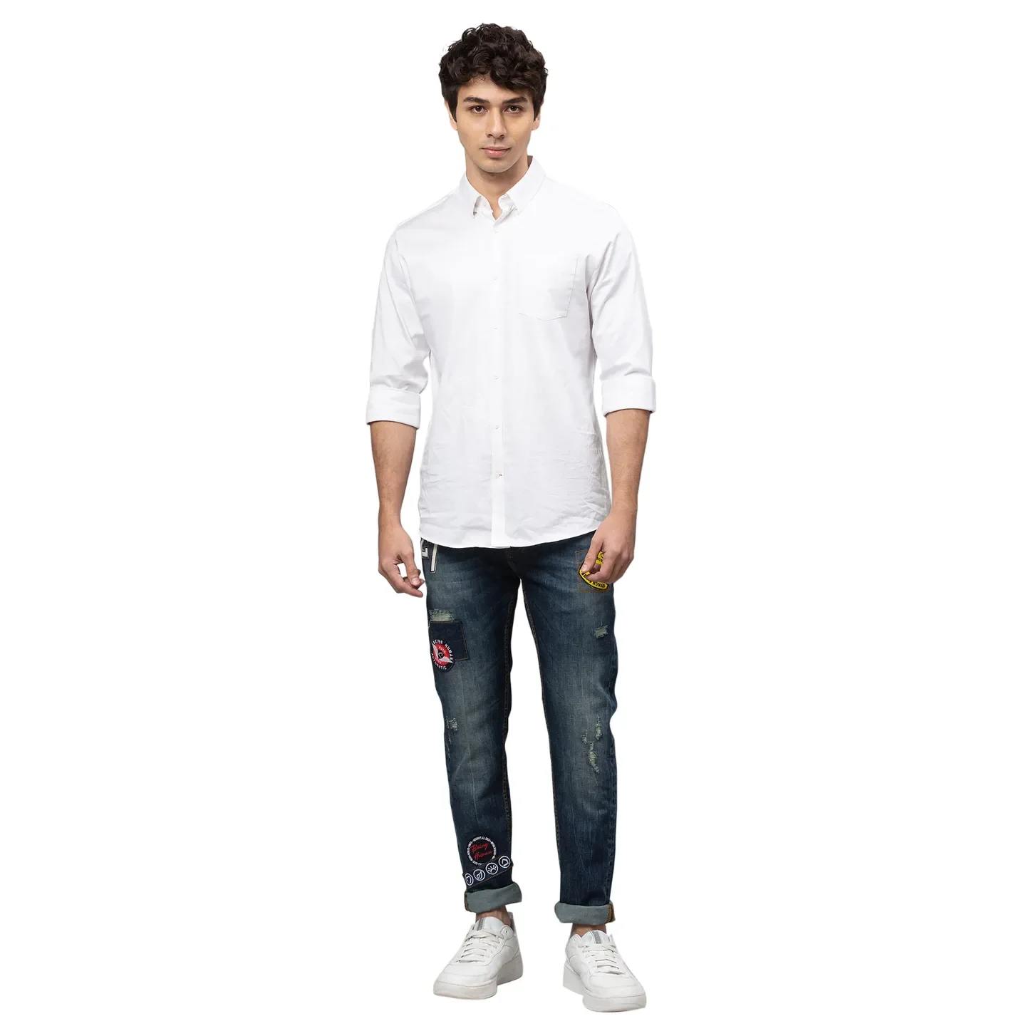 Blue Slim Straight Fit Men's Denims by Being Human Clothing - Image 2