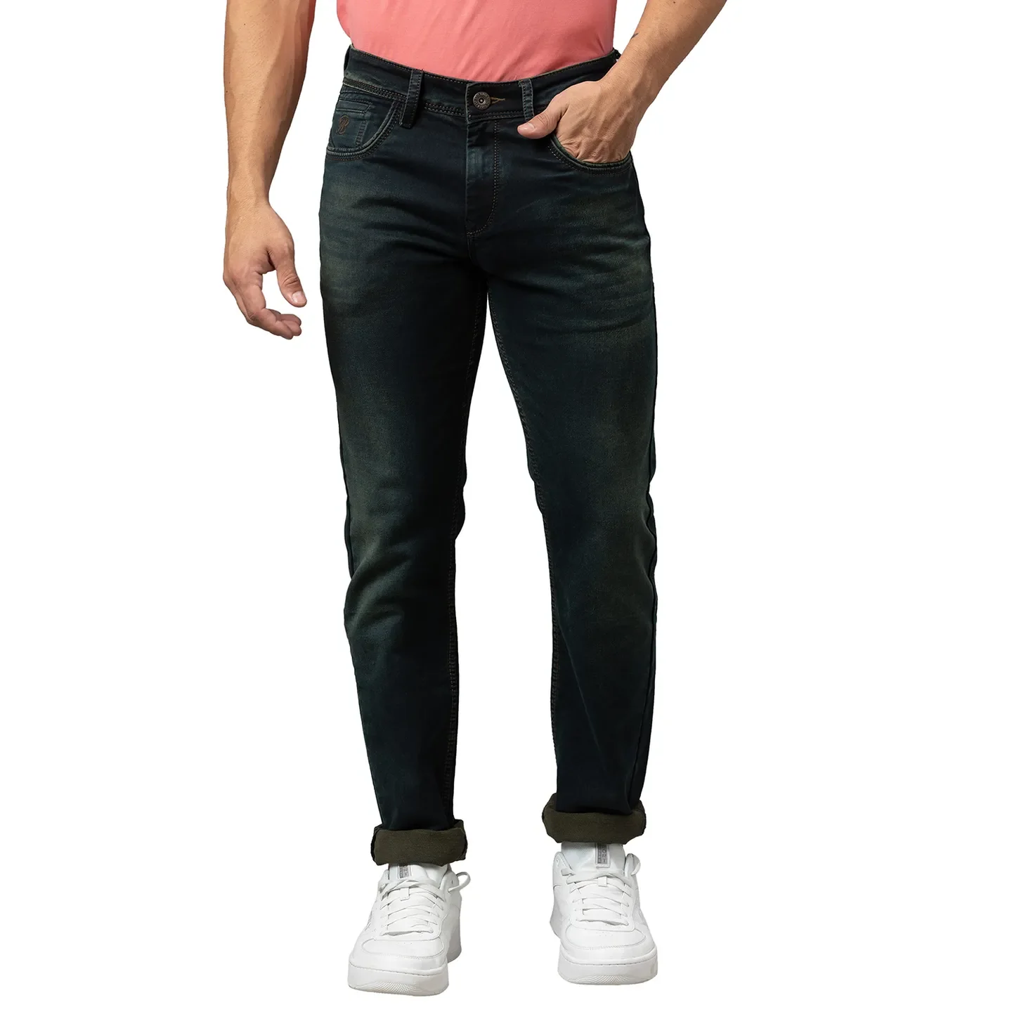 Blue Slim Straight Fit Men's Denims by Being Human Clothing