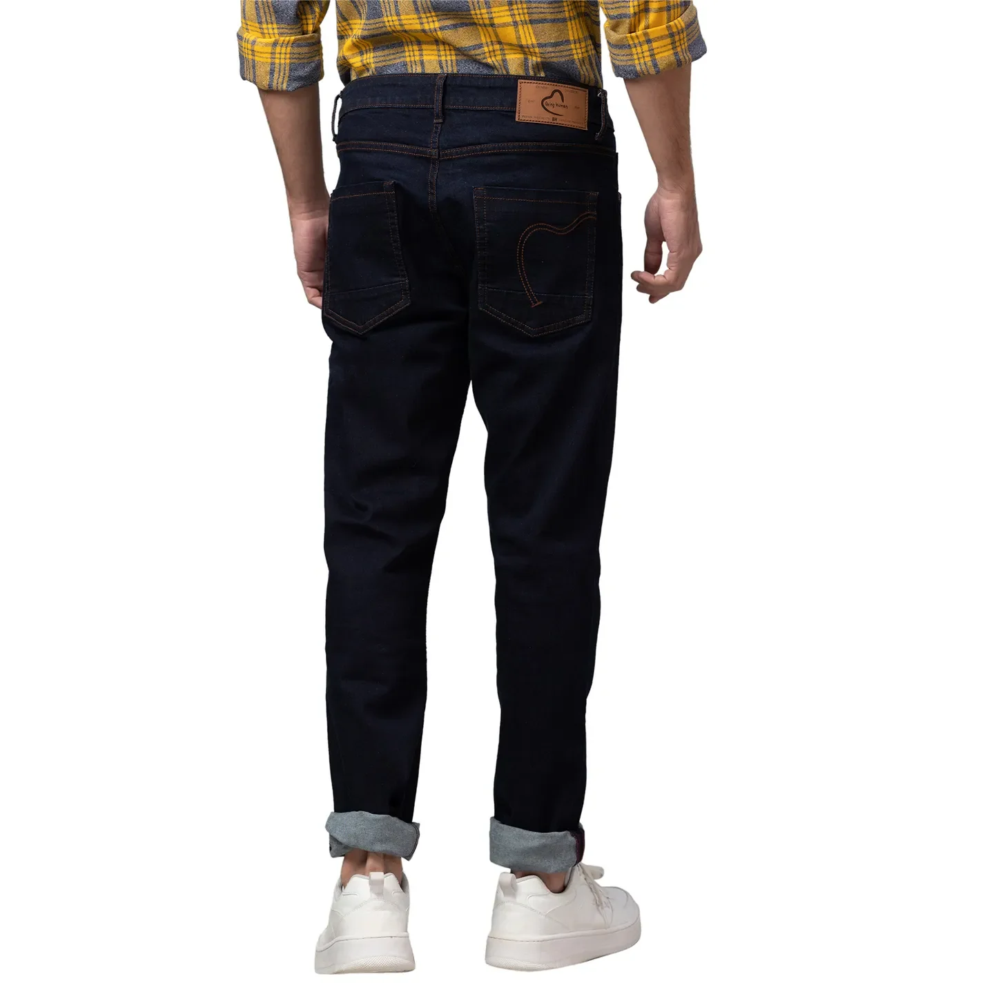 Blue Slim Straight Fit Men's Denims by Being Human Clothing - Image 3