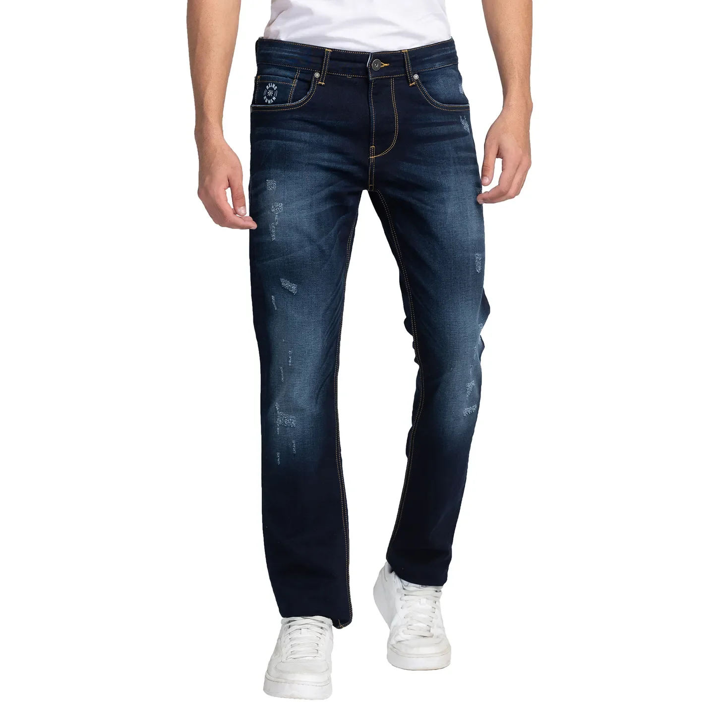 Blue Slim Straight Fit Men's Denims by Being Human Clothing