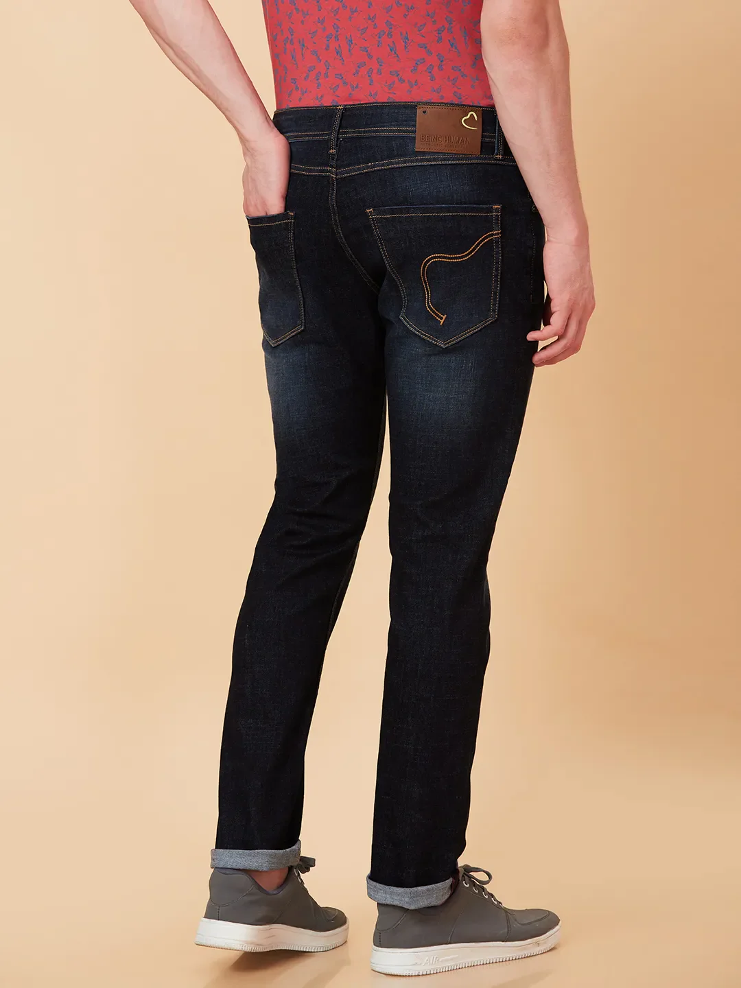 Blue Slim Fit Men's Denims by Being Human Clothing - Image 3
