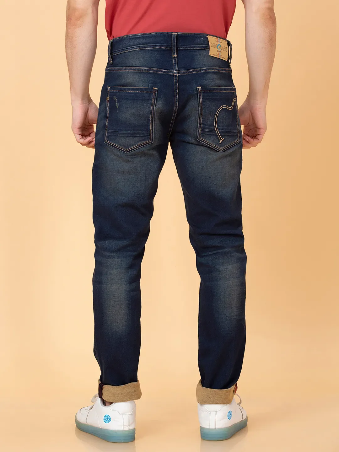 Blue Slim Fit Men's Denims by Being Human Clothing - Image 3