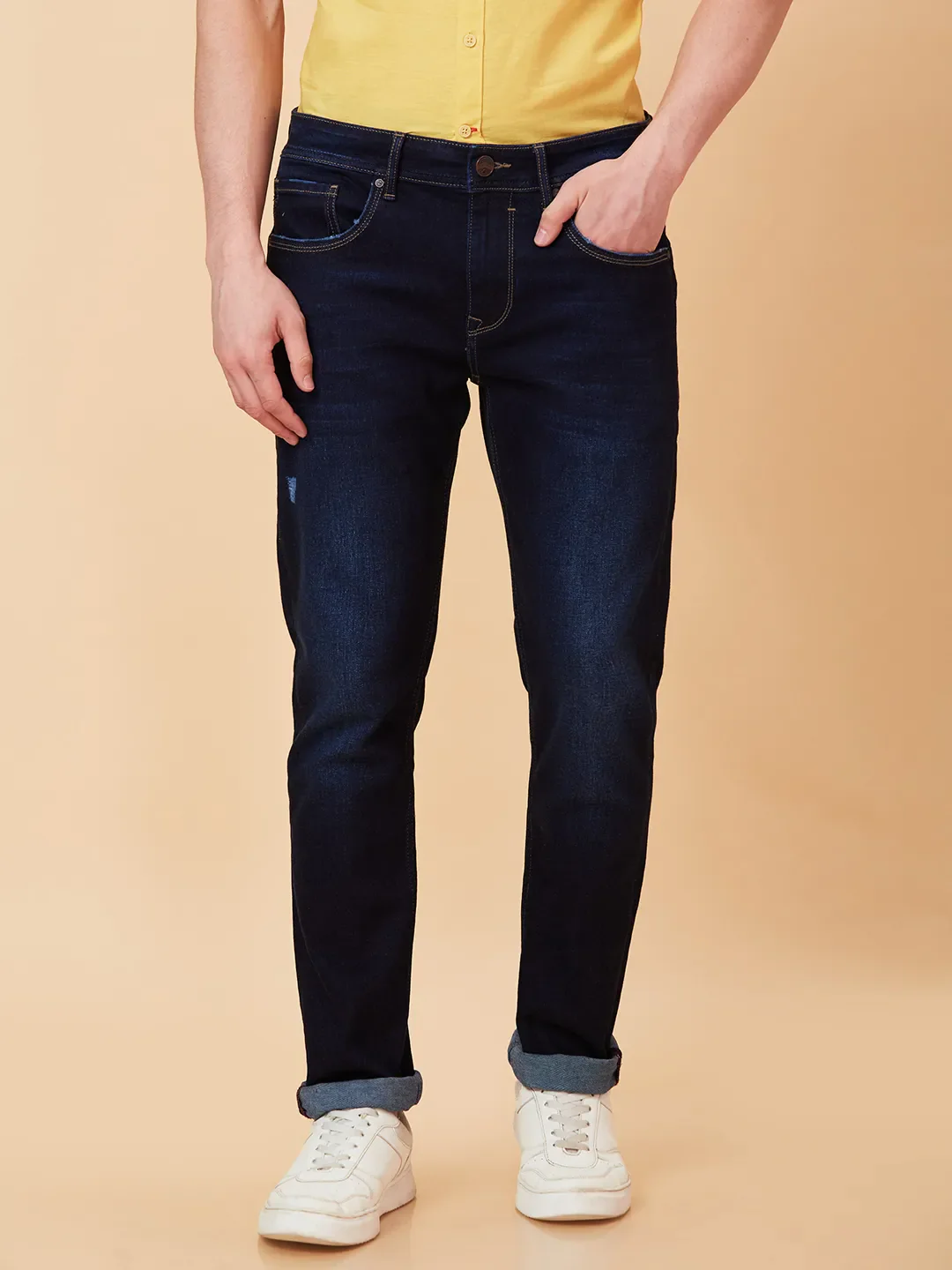 Blue Slim Fit Men's Denims by Being Human Clothing