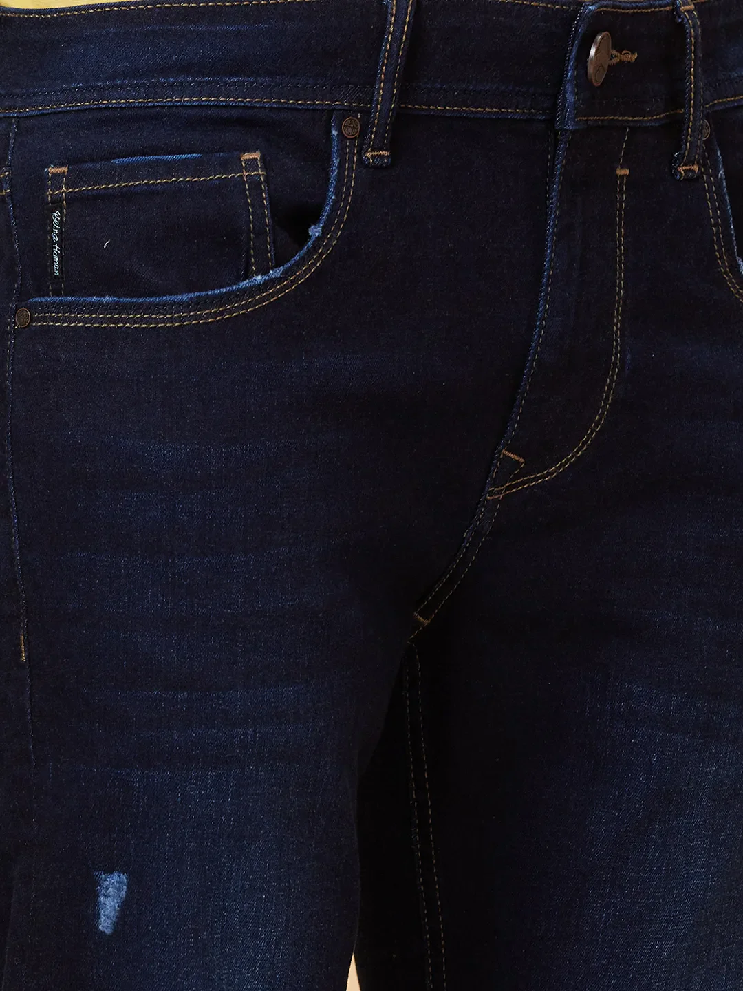 Blue Slim Fit Men's Denims by Being Human Clothing - Image 5