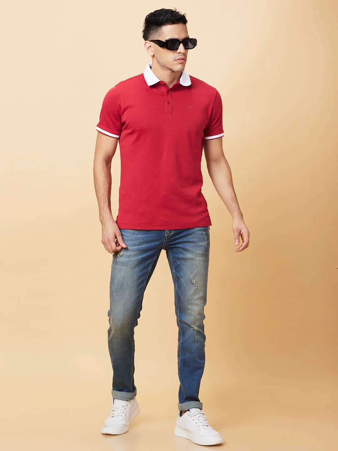 Dark Blue Slim Fit Denims For Men By Being Human Clothing - Image 6