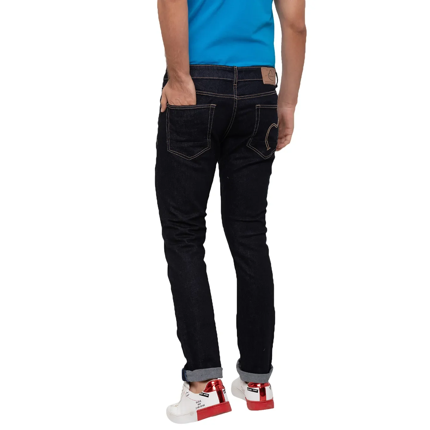 Blue Slim Straight Fit  Men's Denims by Being Human Clothing - Image 2