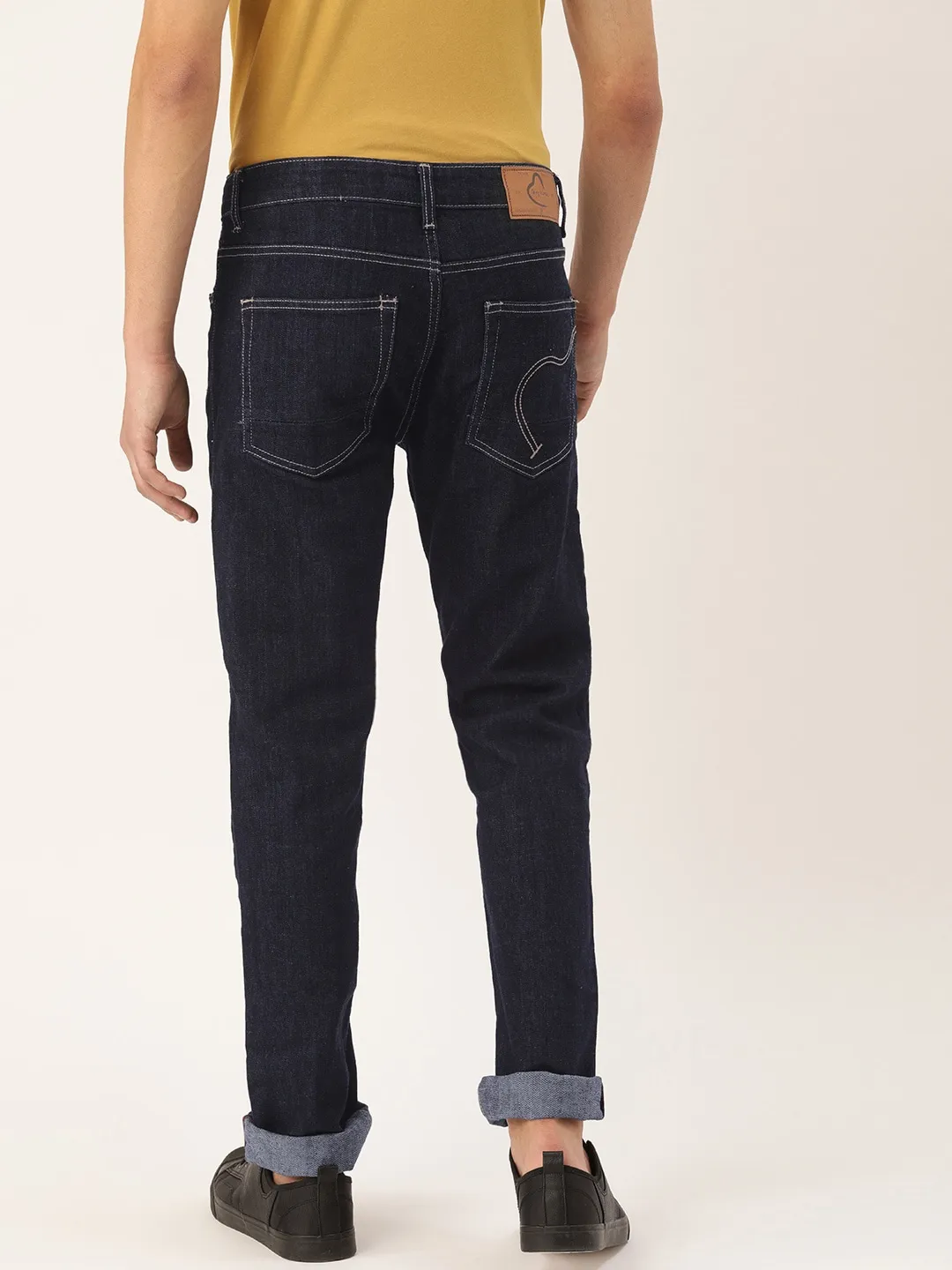 Blue Slim Straight Fit Men's Denims by Being Human Clothing - Image 3