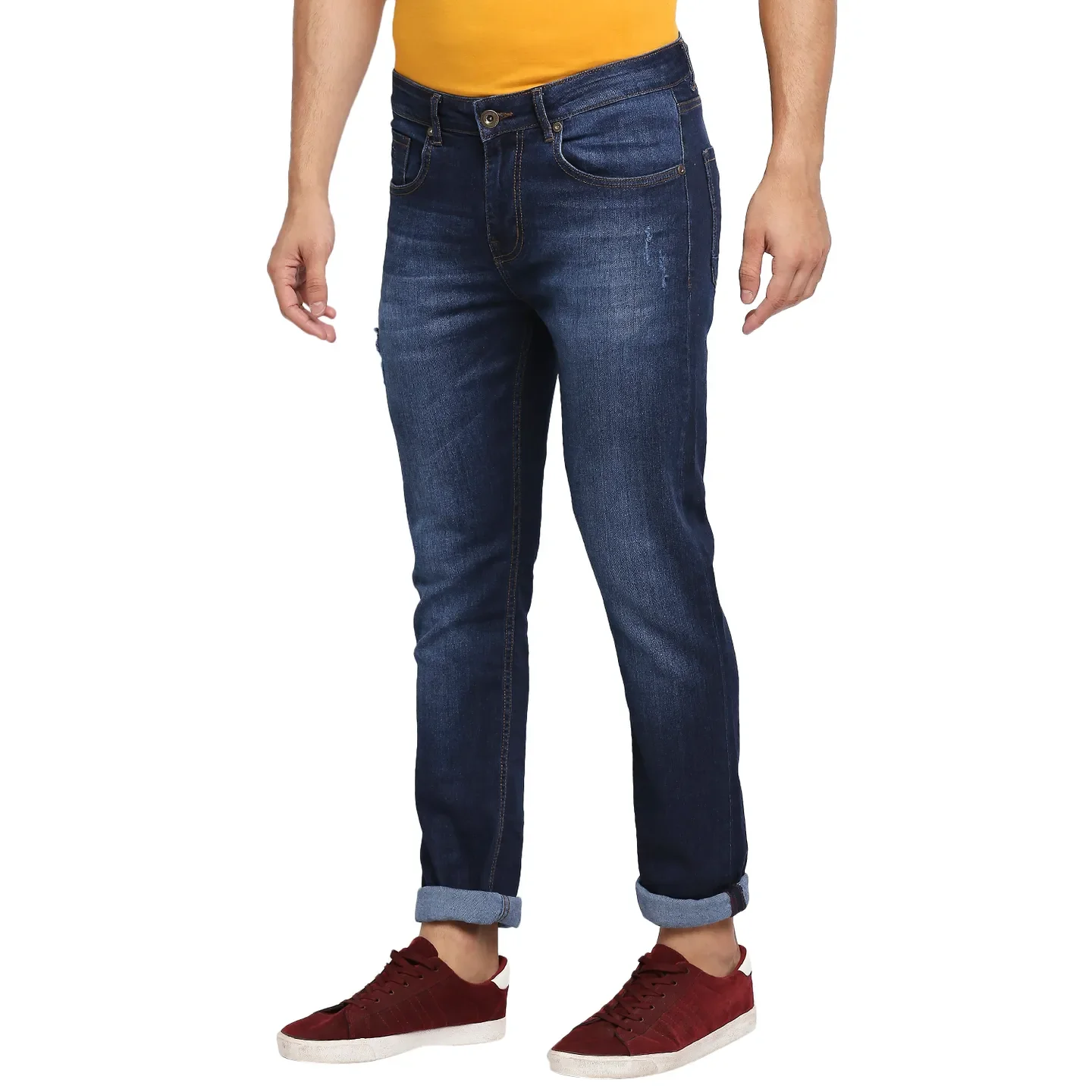 Blue Slim Straight Fit Men's Denims by Being Human Clothing - Image 2