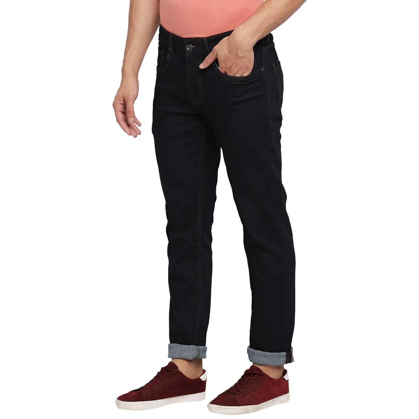 Blue Slim Straight Fit Men's Denims by Being Human Clothing - Image 2