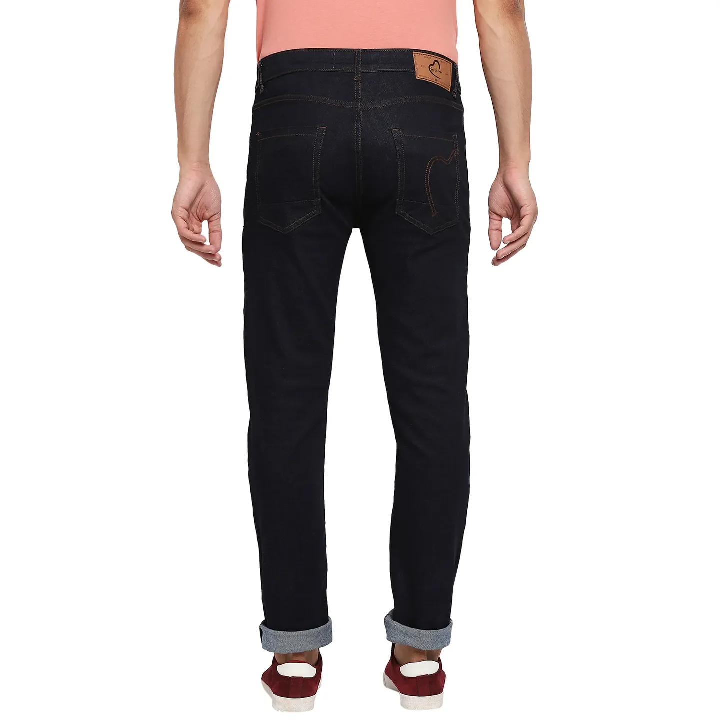Blue Slim Straight Fit Men's Denims by Being Human Clothing - Image 3