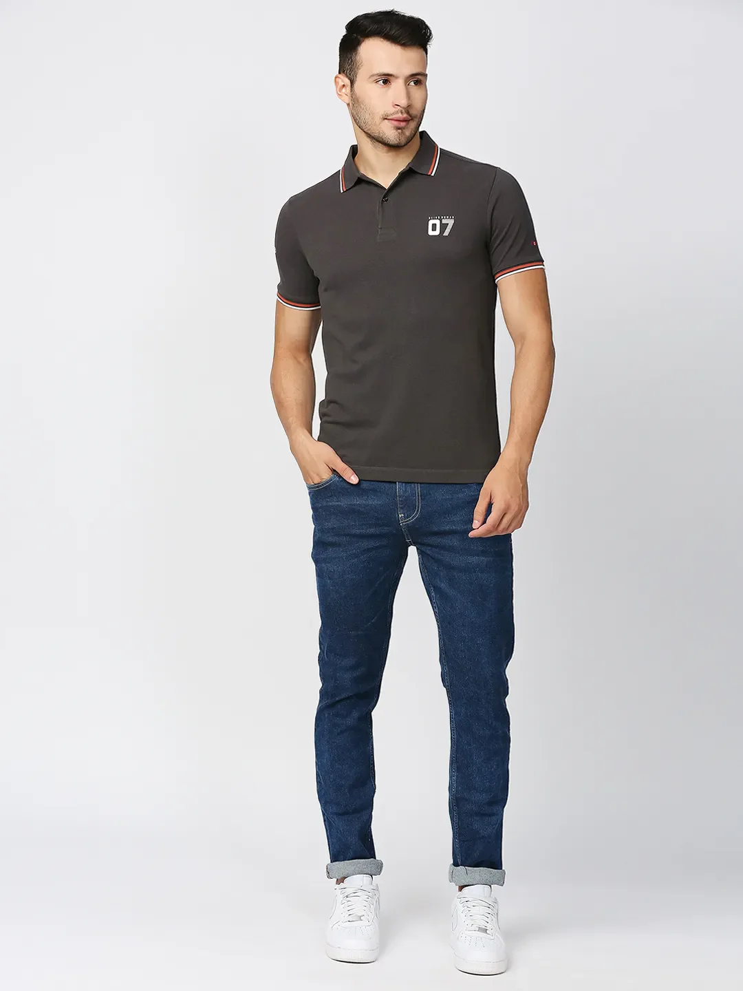 Blue Slim Straight Fit Men's Denims by Being Human Clothing - Image 6