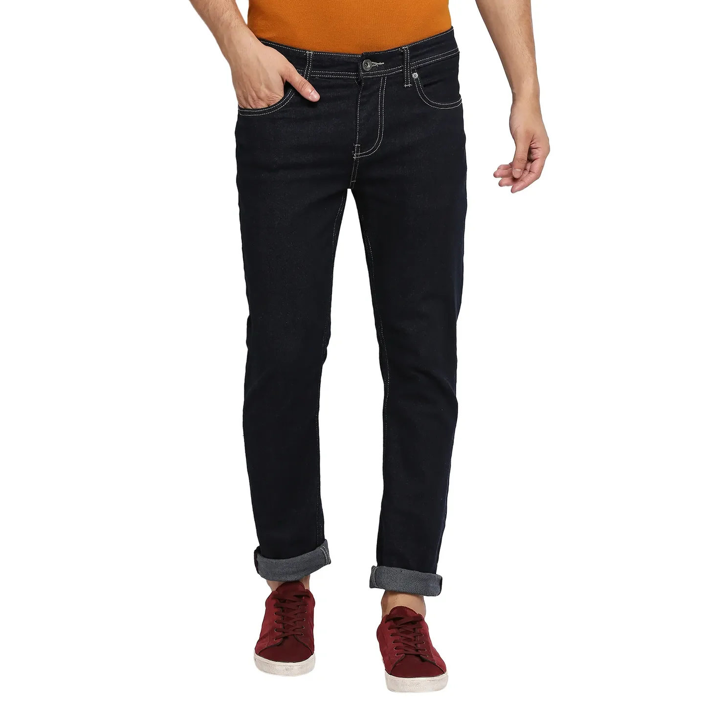 Blue Slim Straight Fit Men's Denims by Being Human Clothing