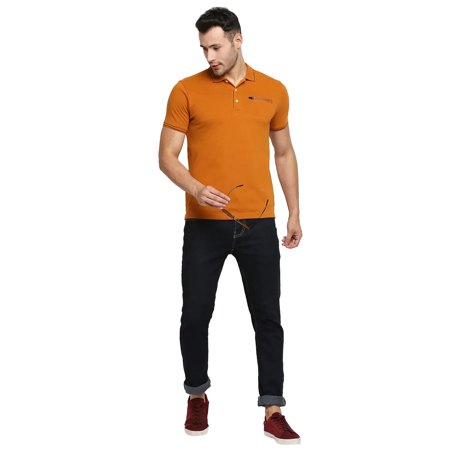 Blue Slim Straight Fit Men's Denims by Being Human Clothing - Image 6