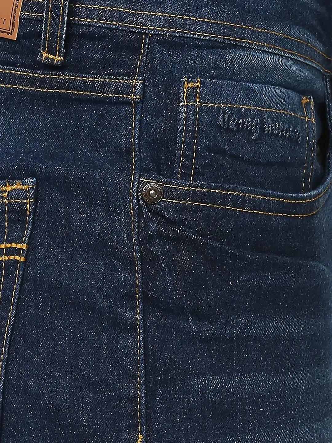 Blue Slim Straight Fit Men's Denims by Being Human Clothing - Image 5
