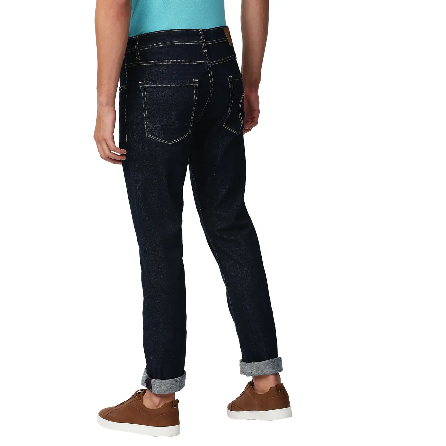 Blue Slim Straight Fit Men's Denims by Being Human Clothing - Image 3