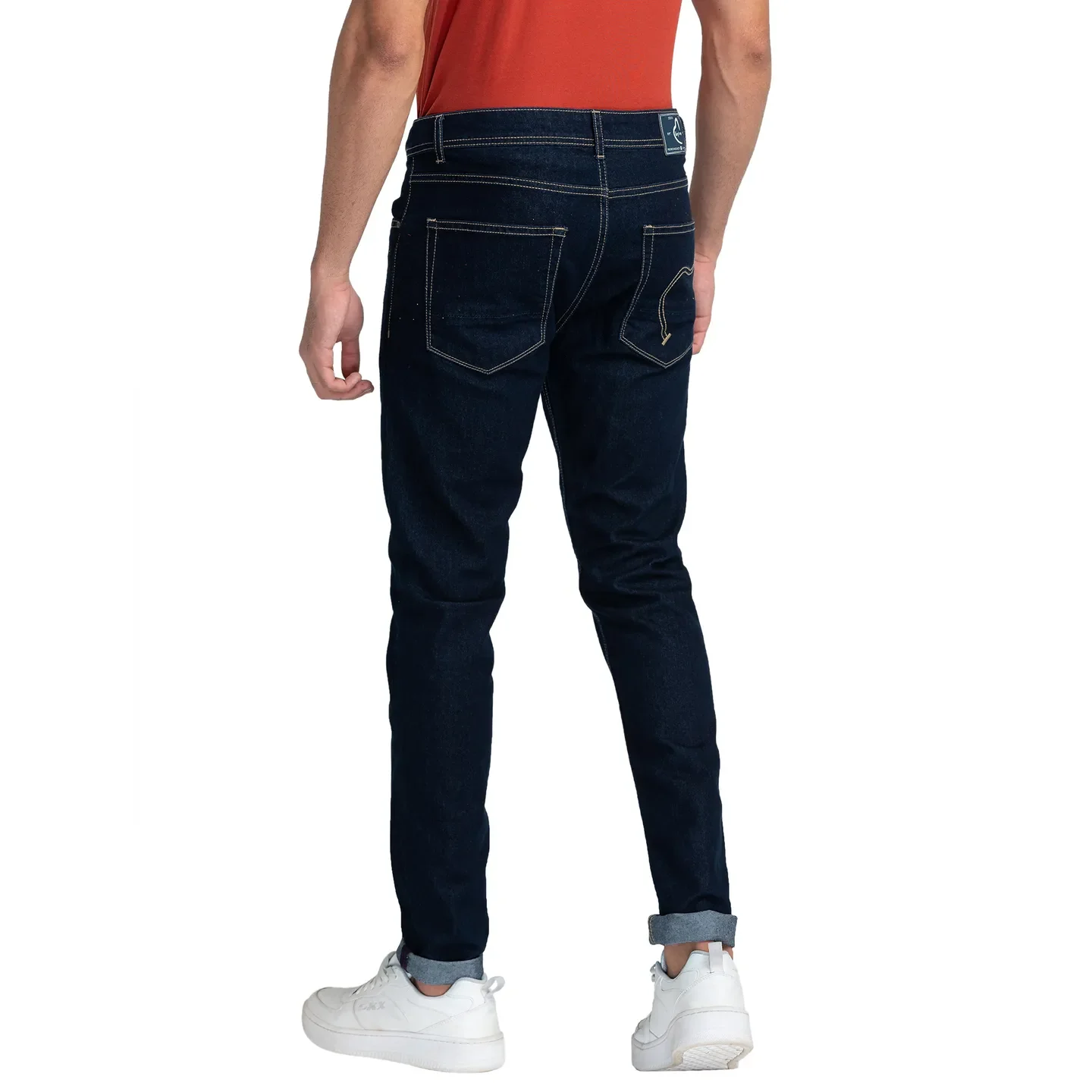 Blue Slim Straight Fit Men's Denims by Being Human Clothing - Image 3