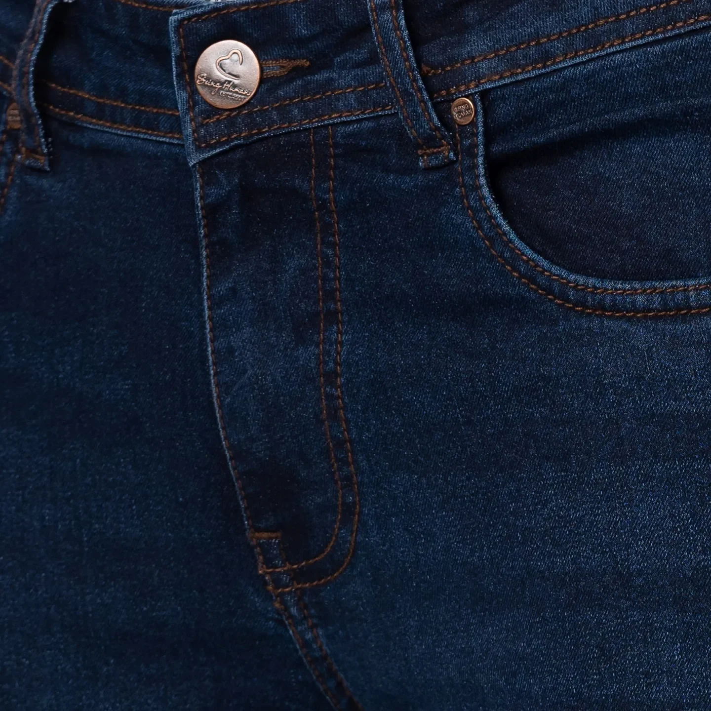 Blue Slim Straight Fit Men's Denims by Being Human Clothing - Image 4