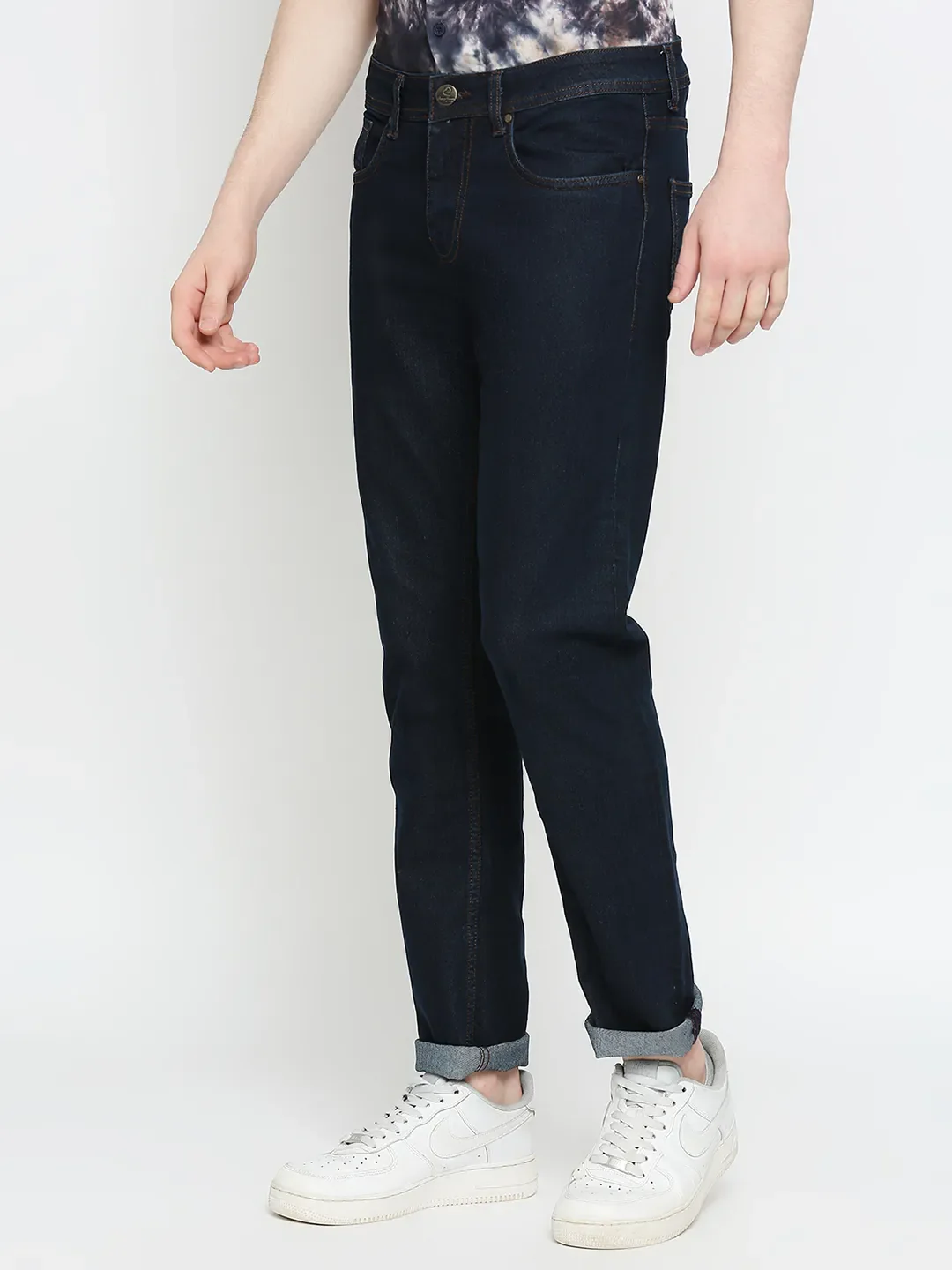 Blue Slim Straight Fit Men's Denims by Being Human Clothing - Image 2