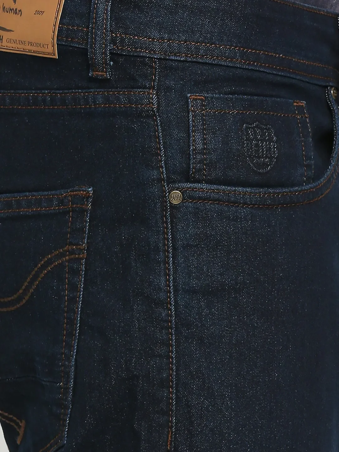 Blue Slim Straight Fit Men's Denims by Being Human Clothing - Image 5