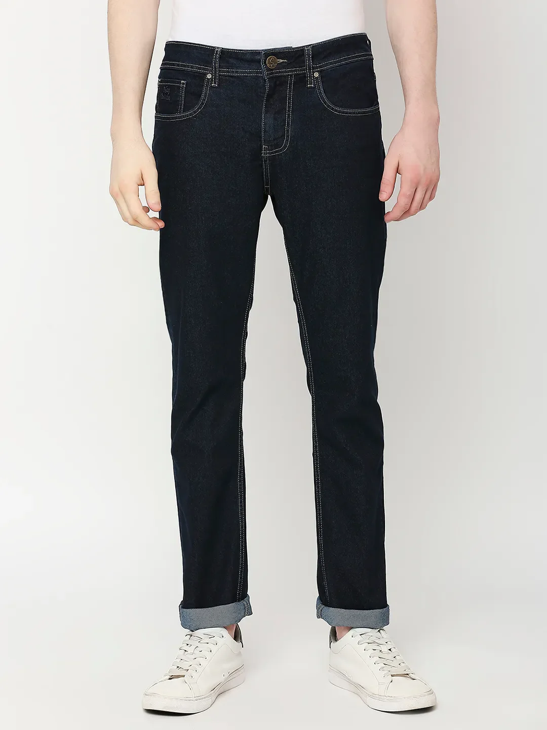 Blue Slim Straight Fit Men's Denims by Being Human Clothing