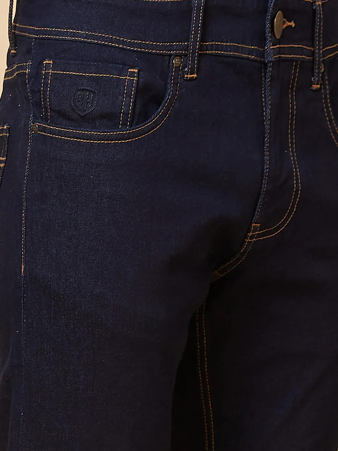 Blue Slim Straight Fit Men's Denims by Being Human Clothing - Image 5