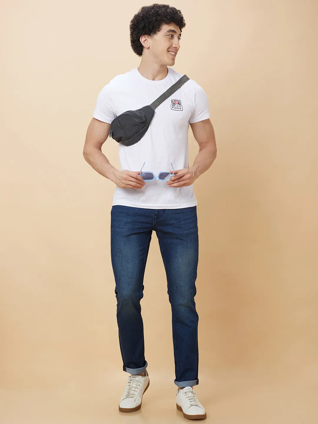 Blue Slim Straight Fit Men's Denims by Being Human Clothing - Image 6