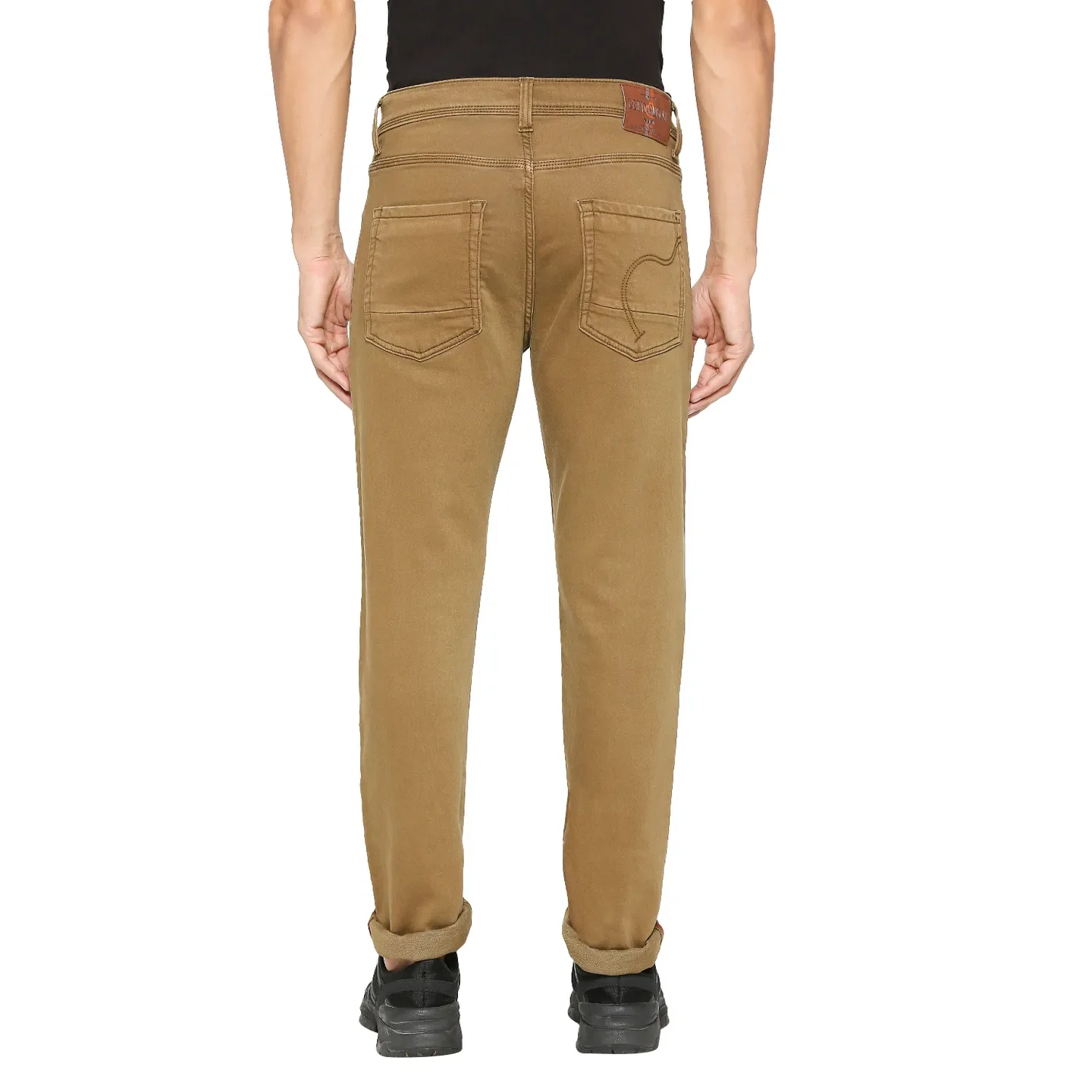 Khaki Slim Fit Denims For Men By Being Human Clothing - Image 3