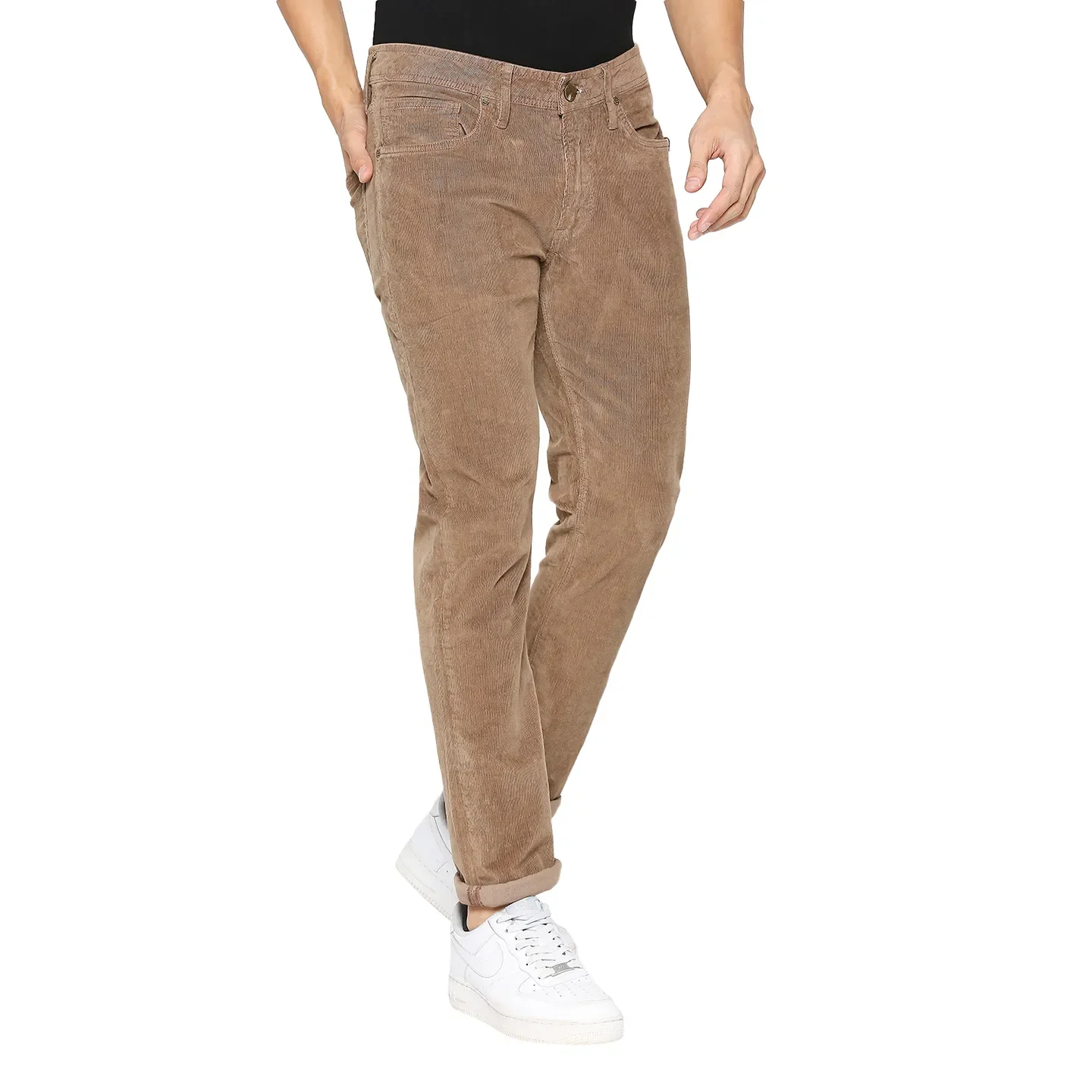 Khaki Slim Fit Denims For Men By Being Human Clothing - Image 3