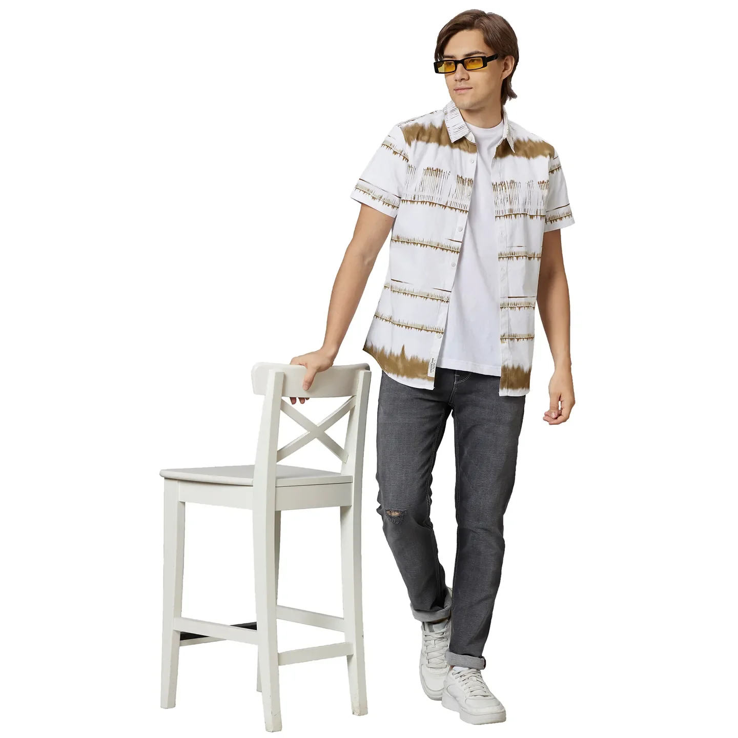 Grey Slim Fit Denims For Men By Being Human Clothing - Image 5