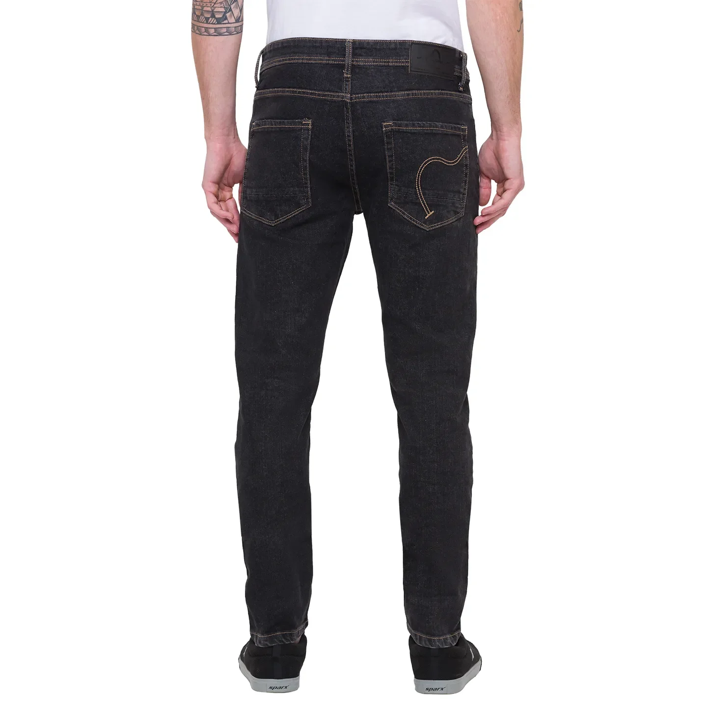 Grey Slim Straight Fit Men's Denims by Being Human Clothing - Image 3