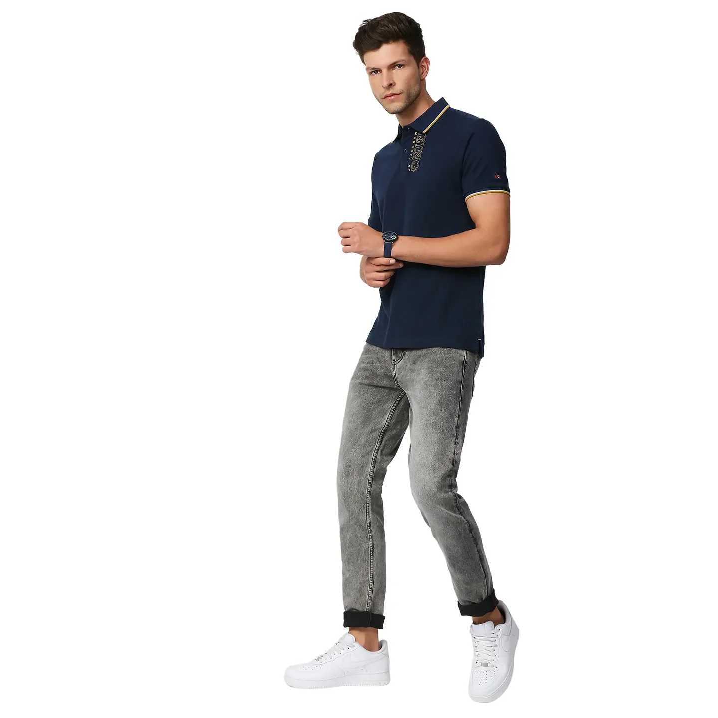 Grey Slim Straight Fit Men's Denims by Being Human Clothing - Image 5