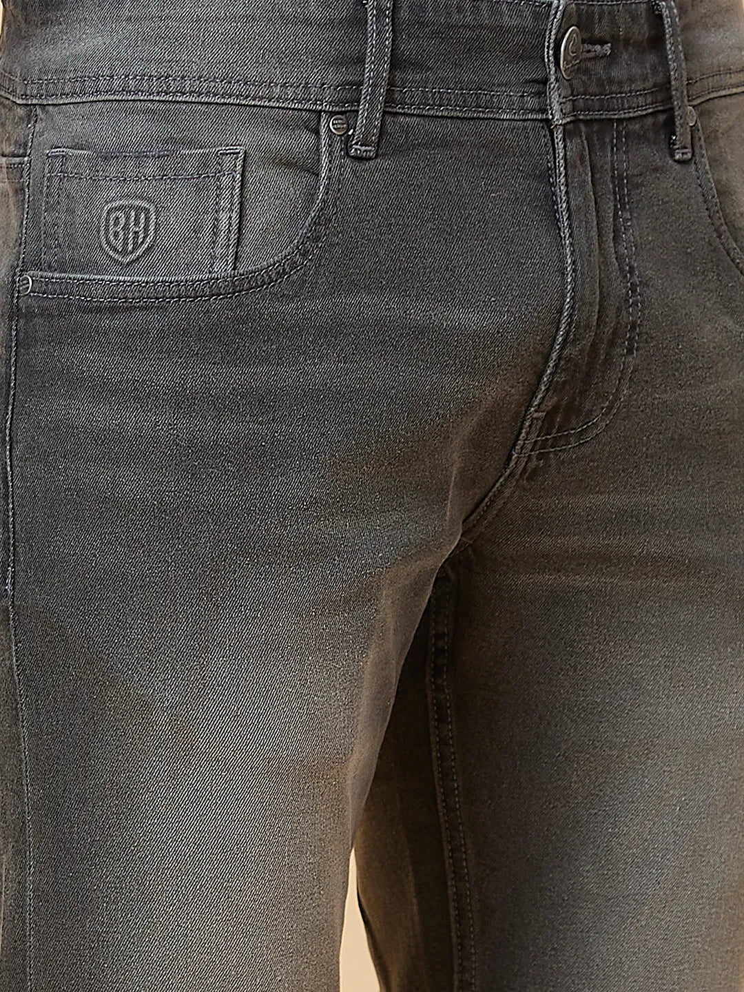 Grey Slim Straight Fit Men's Denims by Being Human Clothing - Image 5
