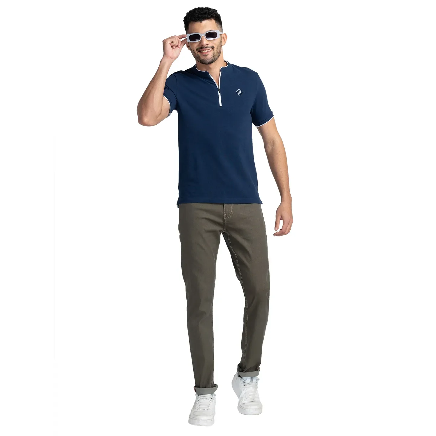 Khaki Slim Straight Fit Men's Denims by Being Human Clothing - Image 6
