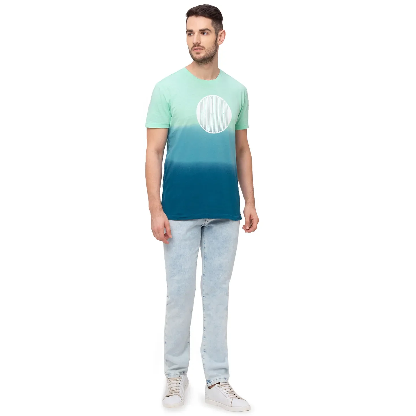 Blue Slim Straight Fit Men's Denims by Being Human Clothing - Image 3