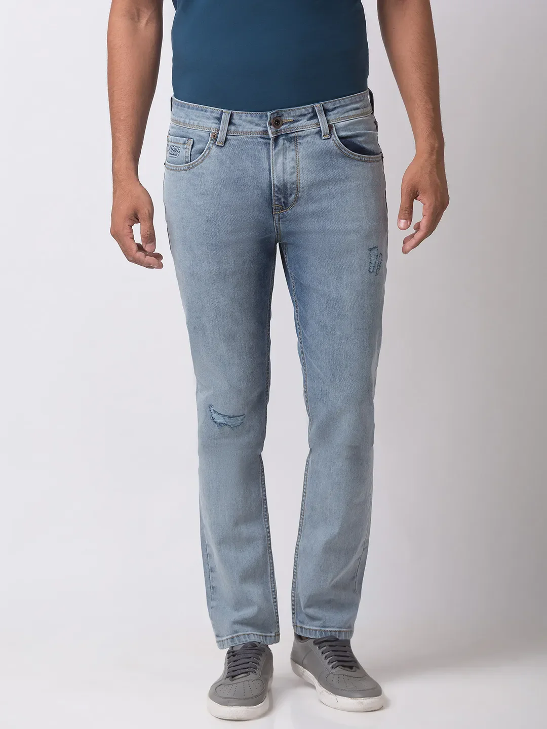 Blue Slim Straight Fit Men's Denims by Being Human Clothing