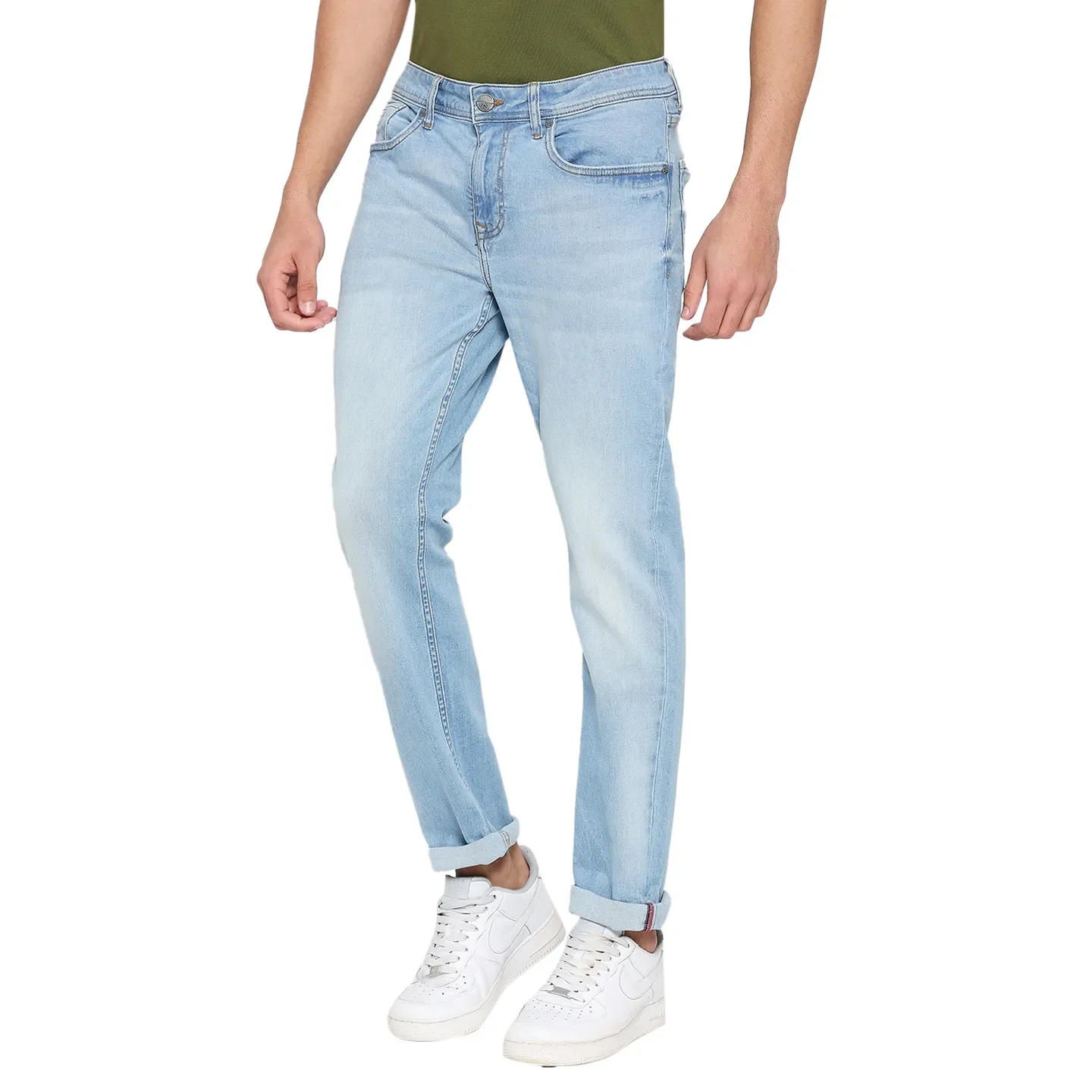 Blue Slim Straight Fit Men's Denims by Being Human Clothing - Image 2