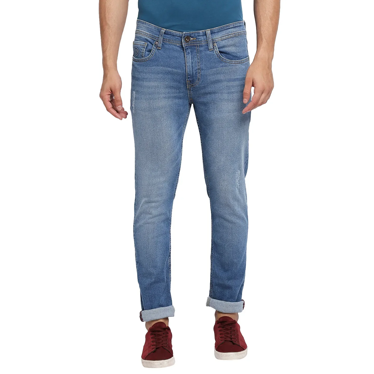 Blue Slim Straight Fit Men's Denims by Being Human Clothing