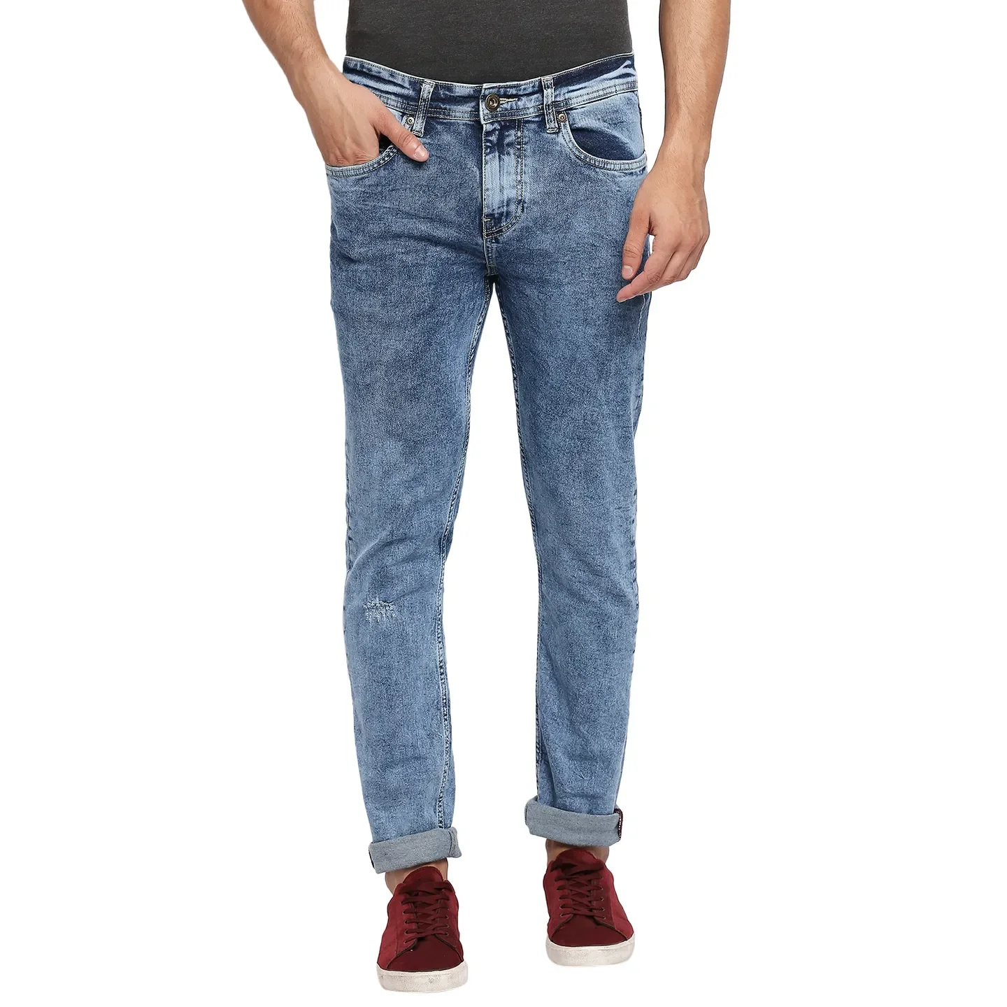 Blue Slim Straight Fit Men's Denims by Being Human Clothing