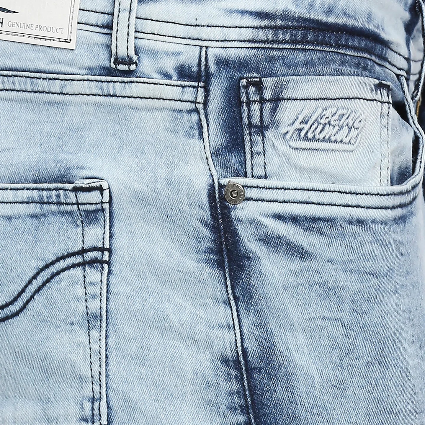 Blue Slim Straight Fit Men's Denims by Being Human Clothing - Image 2