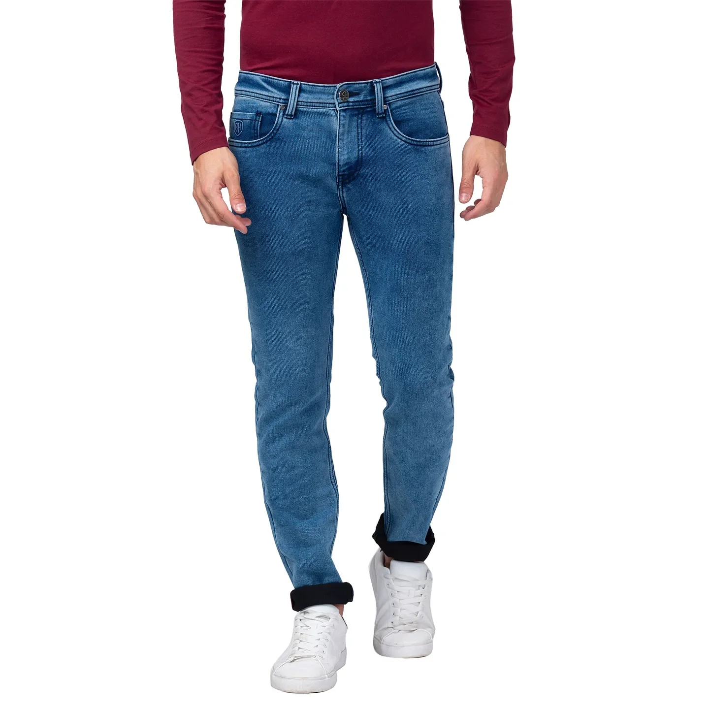 Blue Slim Straight Fit Men's Denims by Being Human Clothing