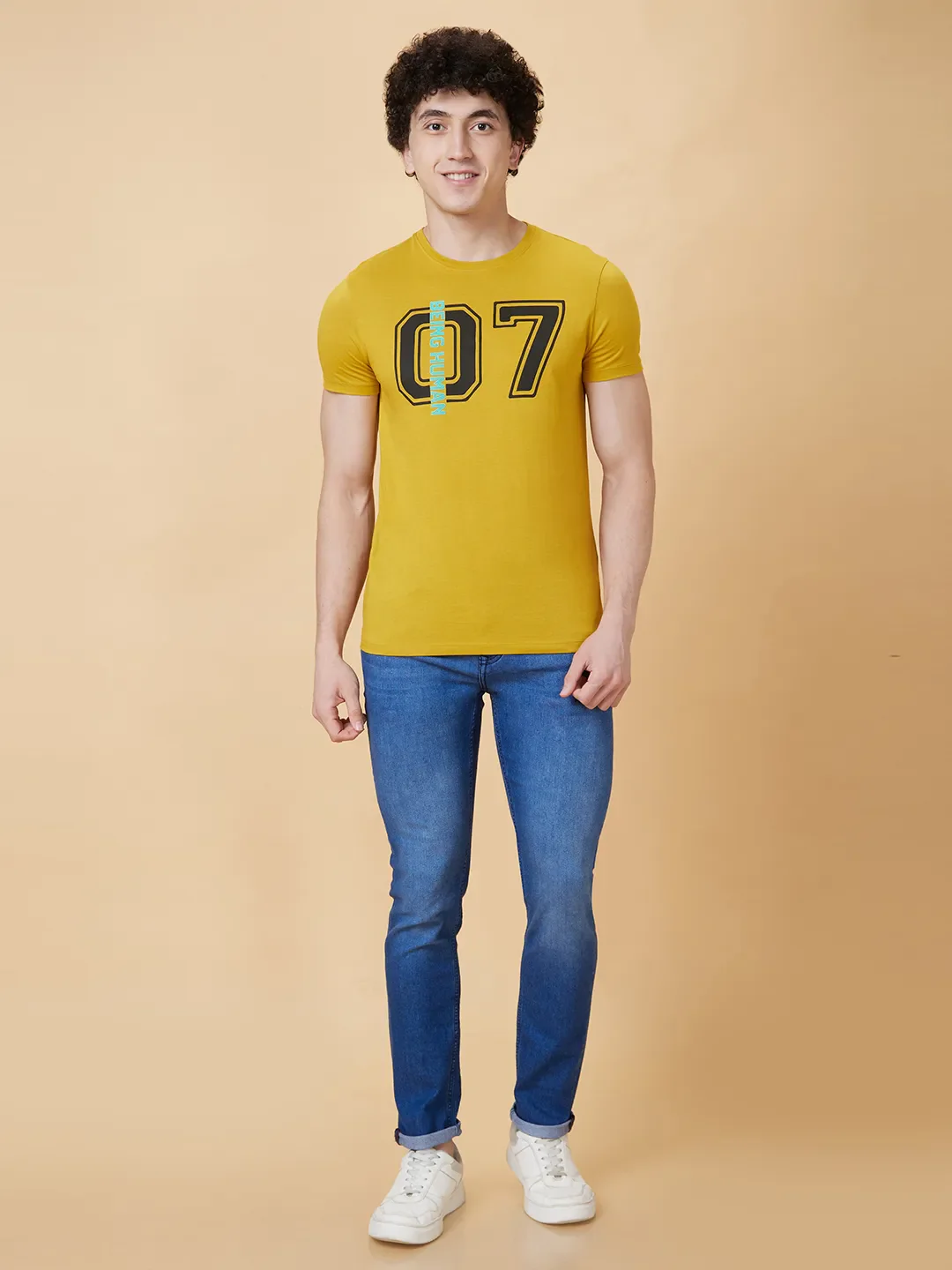Blue Slim Straight Fit Men's Denims by Being Human Clothing
