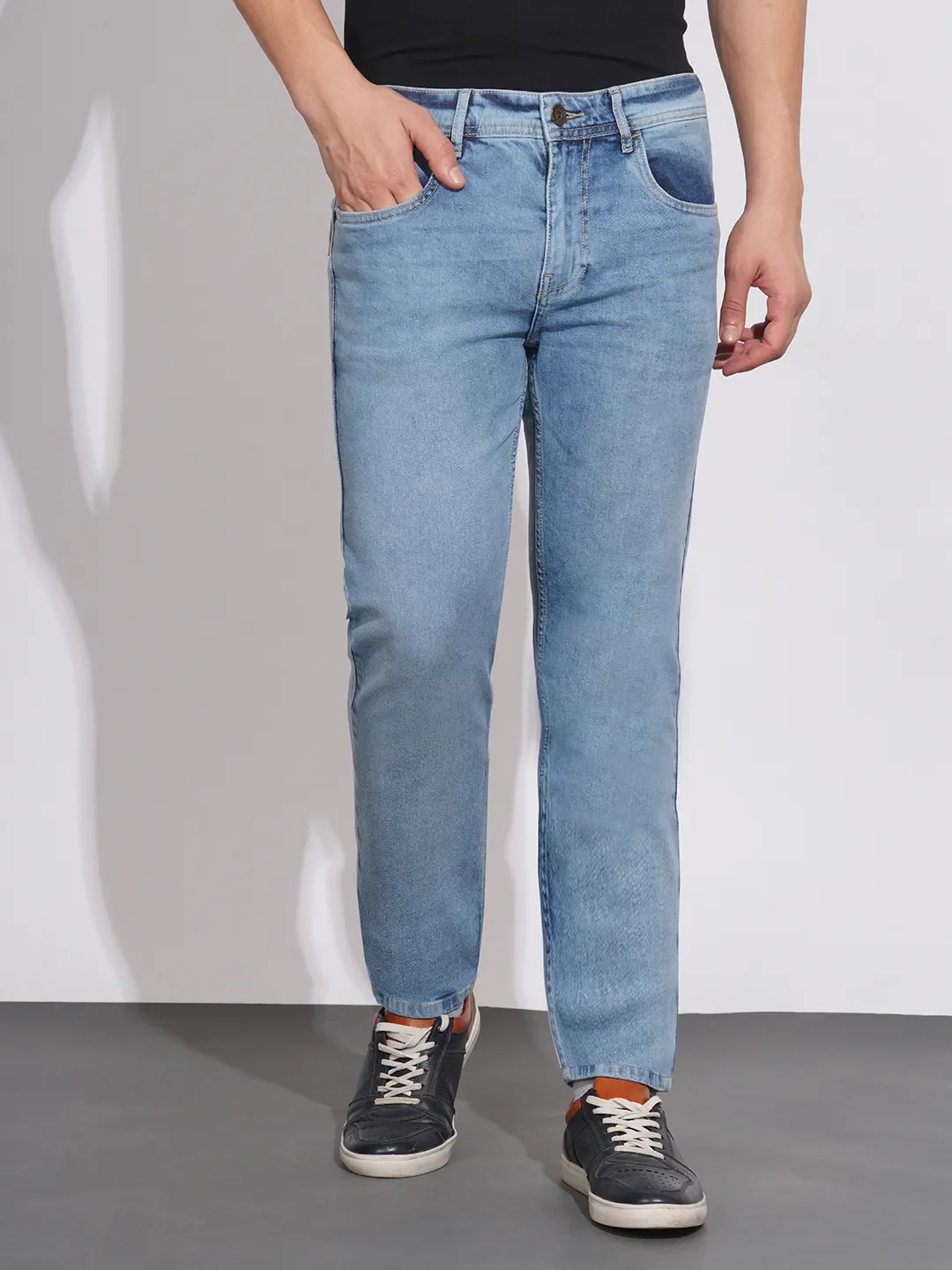 Blue Slim Straight Fit Men's Denims by Being Human Clothing