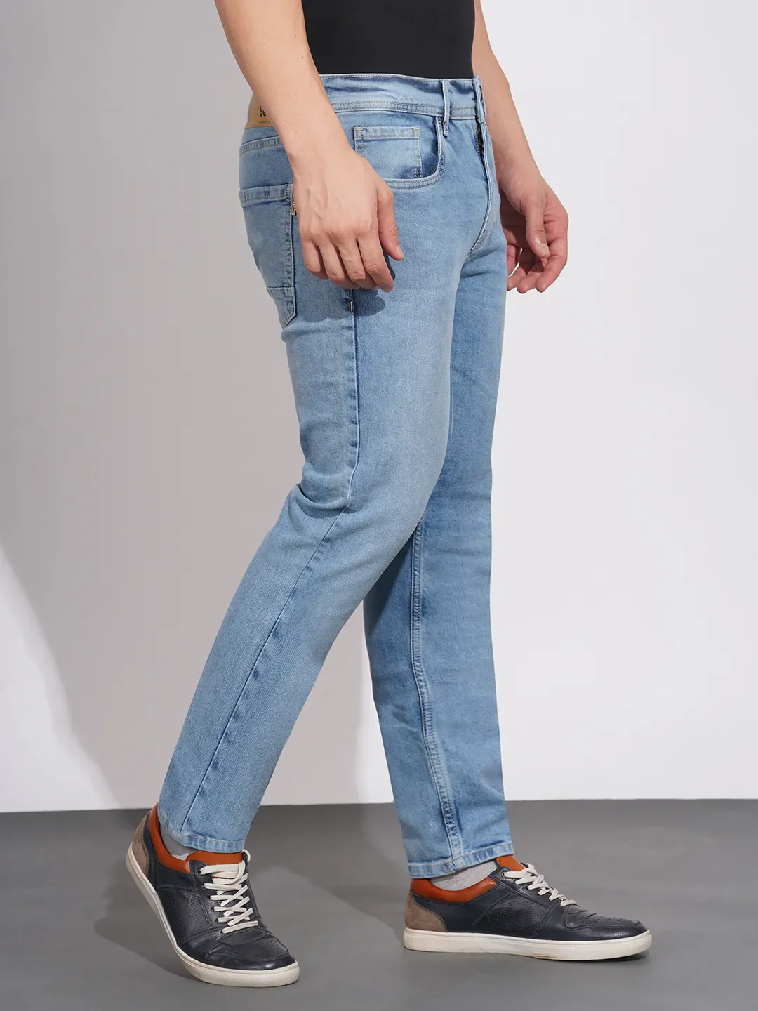 Blue Slim Straight Fit Men's Denims by Being Human Clothing - Image 2