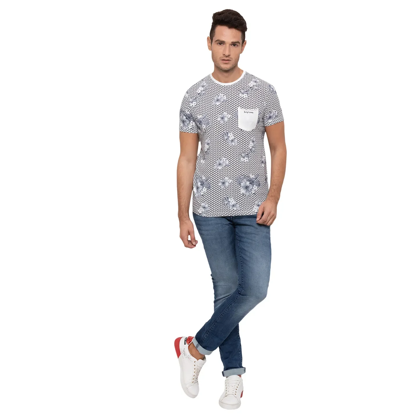 Blue Slim Straight Fit Men's Denims by Being Human Clothing - Image 6