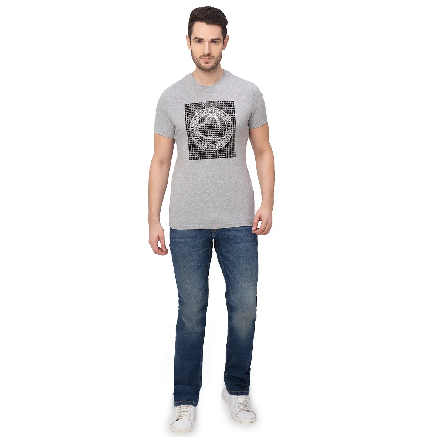 Blue Slim Straight Fit Men's Denims by Being Human Clothing - Image 5