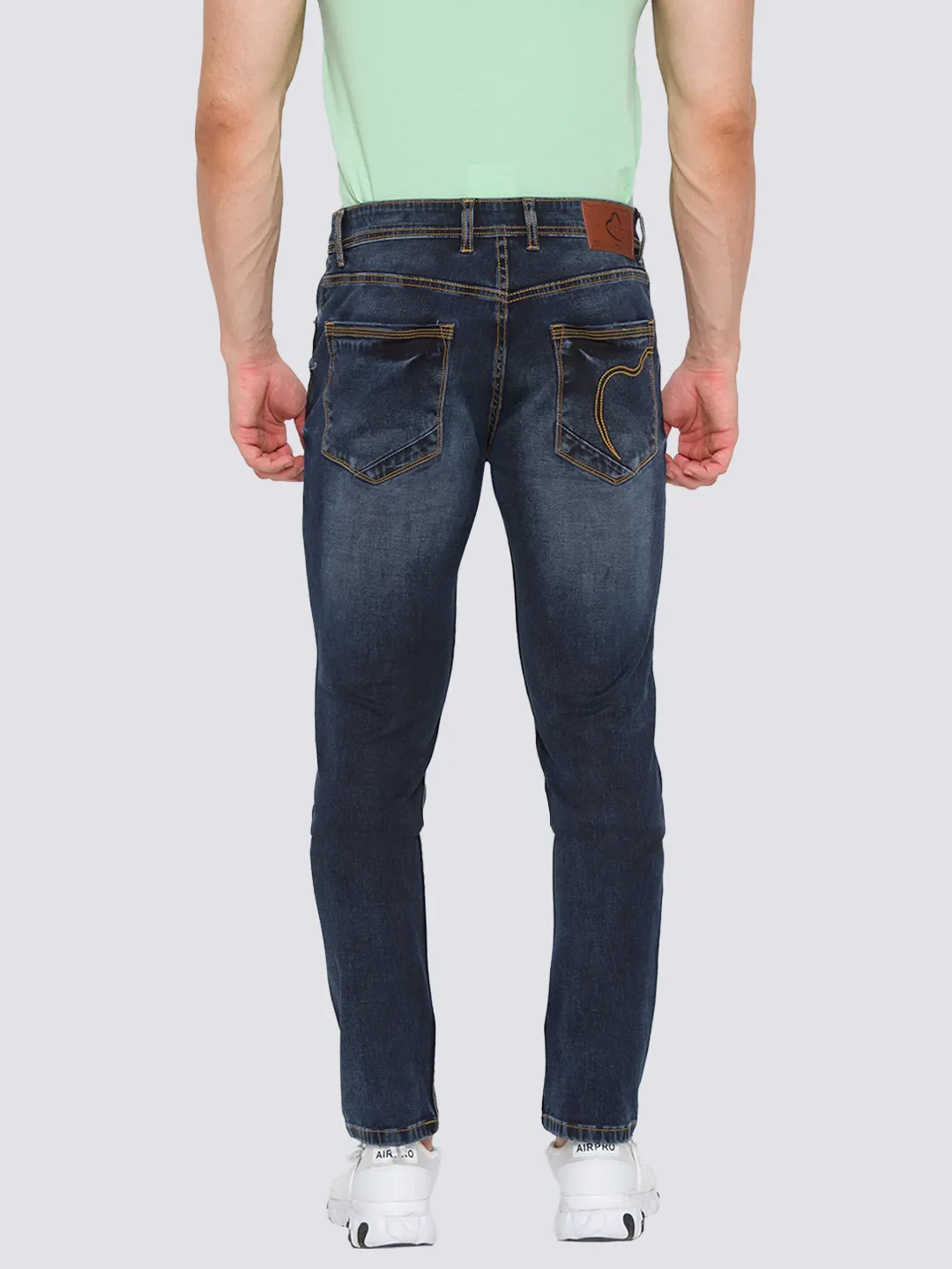 Blue Slim Straight Fit Men's Denims by Being Human Clothing - Image 3